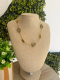COLLIER DORÉ & VERT