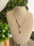 COLLIER LÉGER DORÉ PENDENTIF TRÈFLE