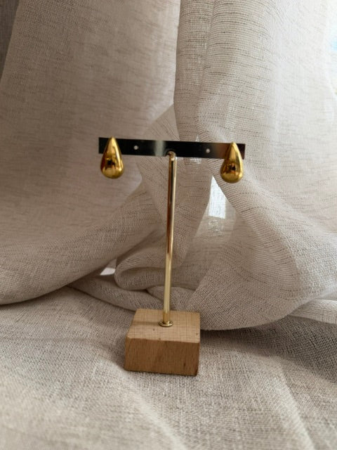 BOUCLES D'OREILLES DORÉE GOUTTE D'EAU