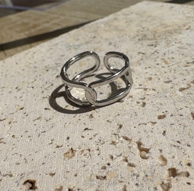 BAGUE ARGENT CHAÎNE