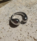 BAGUE ARGENT OUVERTE GOUTTE