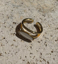 BAGUE OR AJUSTABLE NACRÉ