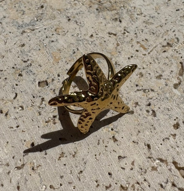 BAGUE OR AJUSTABLE ÉTOILE