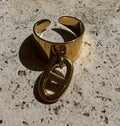 BAGUE OR AJUSTABLE PENDENTIF