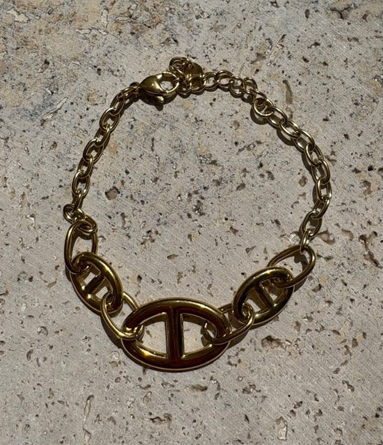 BRACELET DORÉ BOUCLES