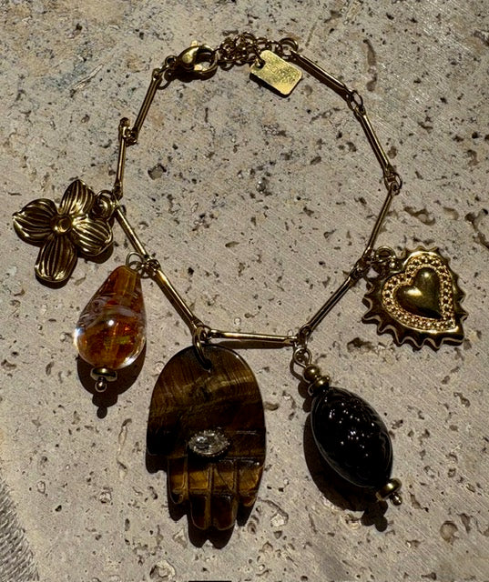 BRACELET DORÉ BRELOQUE MAIN