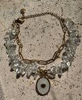 BRACELET DORÉ BRELOQUE TRANSPARENT
