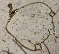 BRACELET FIN DORÉ TROIS TRÈFLES