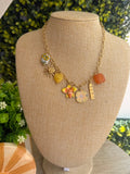 COLLIER DORÉ PENDENTIFS JAUNE