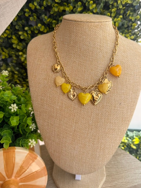 COLLIER BRELOQUE JAUNE