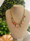 COLLIER DORÉ PENDENTIFS PALMIER