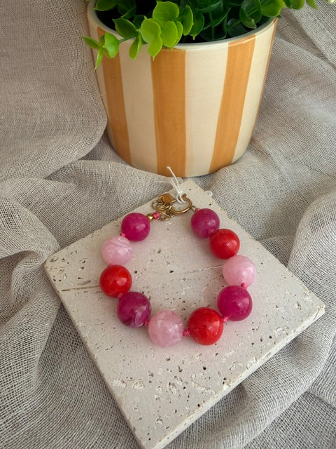 BRACELET PERLES TROIS COULEURS