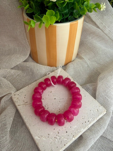 BRACELET PERLES ROSES