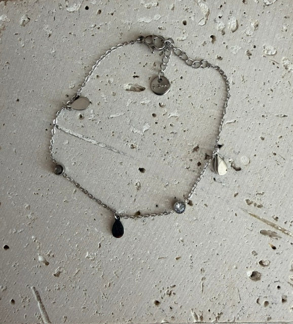 BRACELET ARGENT GOUTTES D'EAU