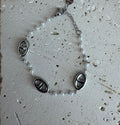 BRACELET ARGENT GRAIN DE CAFÉ & PERLES