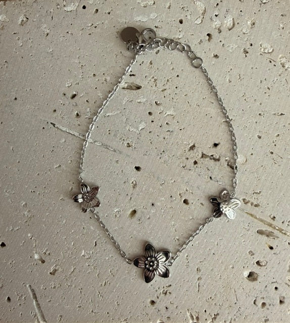 BRACELET FIN ARGENT MAILLE RECTANGLE