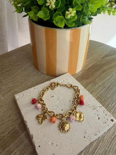 BRACELET BRELOQUES DORÉ SOLEIL