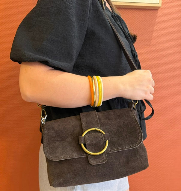 SAC À MAIN AURA MARRON