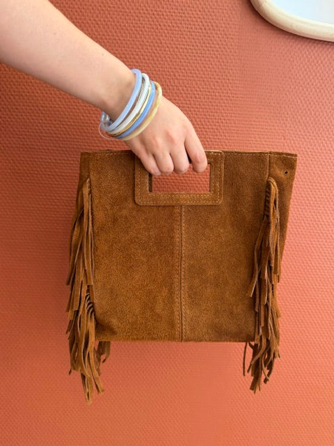 SAC À FRANGES DAIM CAMEL