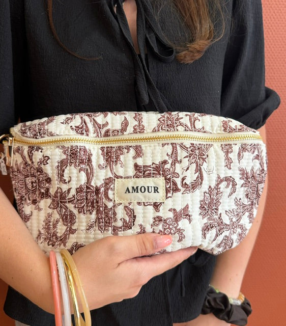 SAC BANANE AMOUR MOTIF TOILE DE JOUY
