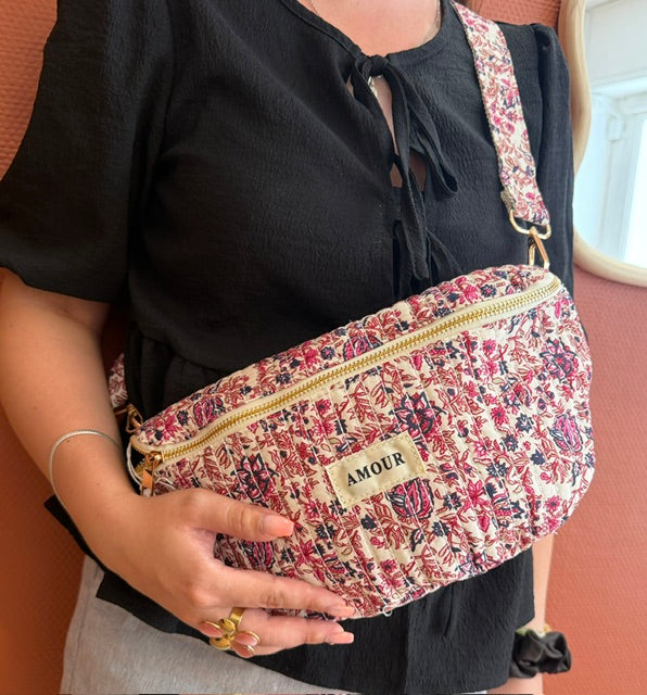 SAC BANANE AMOUR MOTIF FLORAL