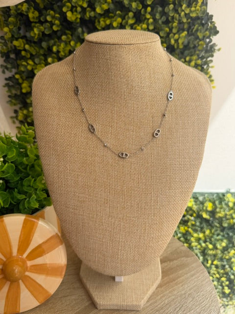 COLLIER ARGENT GRAINS DE CAFÉ