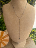 COLLIER SAUTOIR ARGENT PETITS TRÈFLES