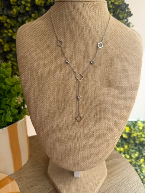 COLLIER SAUTOIR ARGENT ÉTOILES